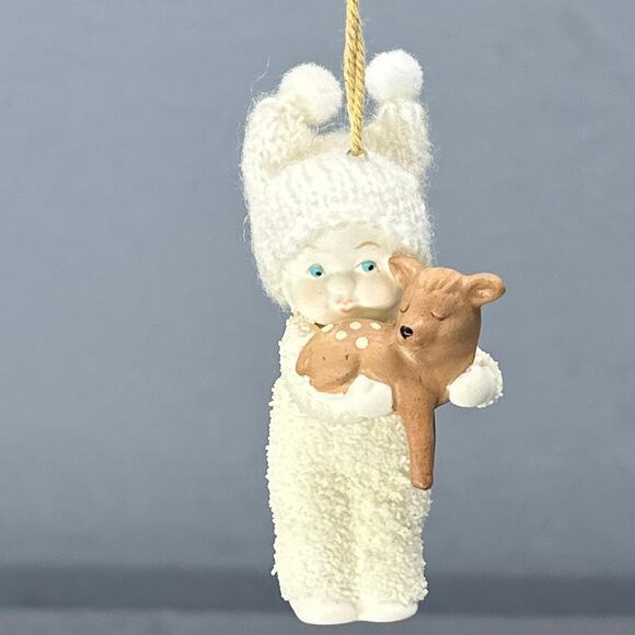 Dept 56 Snowbabies SnowDream Feeding the Birds & Reindeer Ornament Lot 2016 - Picture 3 of 15